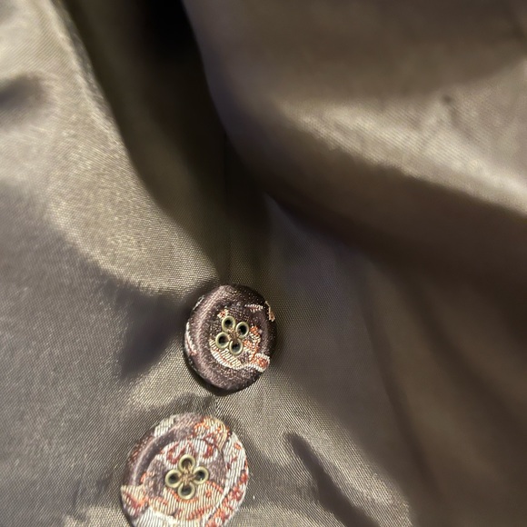 NWOT. NINE WEST Silk Blend Brocarde Paisley Brown Blazer, size M - Picture 5 of 8